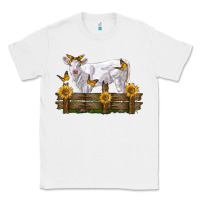 White charolais calf with sunflowers Classic Tee - LillyAllenDesigns