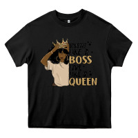 Black hustle like a boss live like a queen Heavy Core Tee - MaliasSmallBusiness