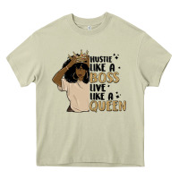 Mossy hustle like a boss live like a queen Heavy Core Tee - MaliasSmallBusiness