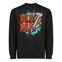 Black Mama Football lightning bolt Heavyweight Sweatshirt - HowdyJamesFarm