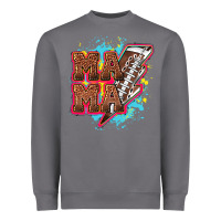 Storm Mama Football lightning bolt Heavyweight Sweatshirt - HowdyJamesFarm