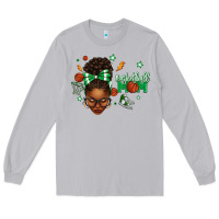 Moon Dust Afro Messy Bun Full Face Basketball Mom Long Sleeve Tee - texasbilliewilder