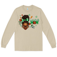 Mushroom Afro Messy Bun Full Face Basketball Mom Long Sleeve Tee - texasbilliewilder