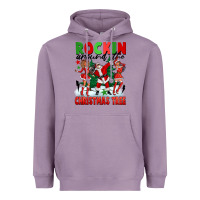 Lavender Rockin Around The Christmas Tree Heavyweight Hoodie - FaDigitalArtStudio