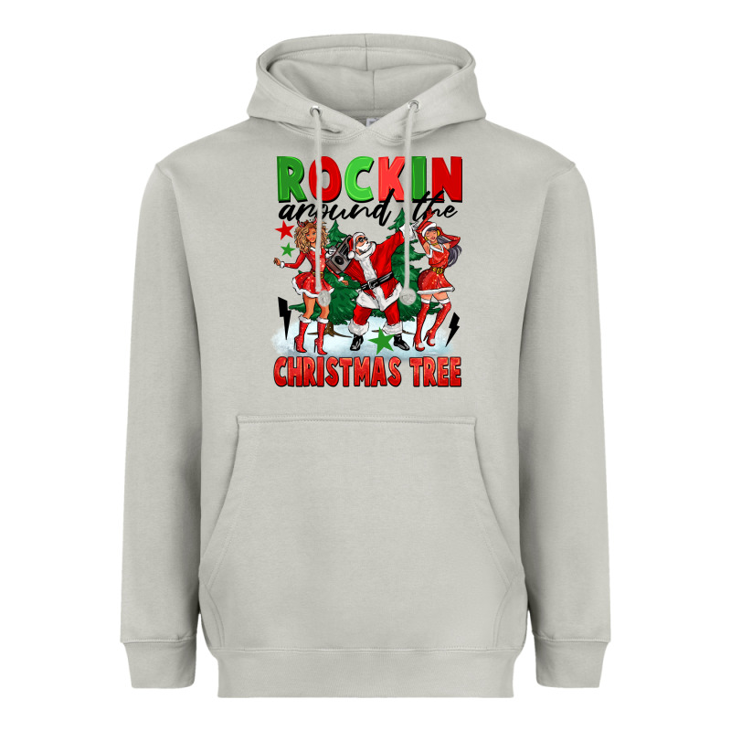 Rockin Around The Christmas Tree Heavyweight Hoodie by FaDigitalArtStudio | Teevron