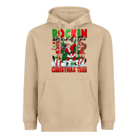 Mushroom Rockin Around The Christmas Tree Heavyweight Hoodie - FaDigitalArtStudio