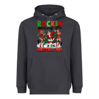 Smoke Rockin Around The Christmas Tree Heavyweight Hoodie - FaDigitalArtStudio
