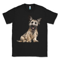Black Skye Terrier Dog Illustrations Classic Tee - LillyAllenDesigns