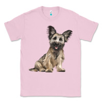 Bubblegum Pink Skye Terrier Dog Illustrations Classic Tee - LillyAllenDesigns