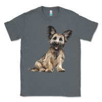 Charcoal Heather Skye Terrier Dog Illustrations Classic Tee - LillyAllenDesigns