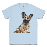 Dusty Blue Skye Terrier Dog Illustrations Classic Tee - LillyAllenDesigns