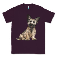 Plum Skye Terrier Dog Illustrations Classic Tee - LillyAllenDesigns