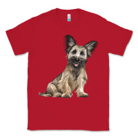 Red Skye Terrier Dog Illustrations Classic Tee - LillyAllenDesigns