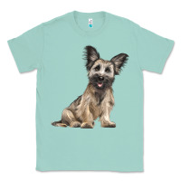 Seafoam Skye Terrier Dog Illustrations Classic Tee - LillyAllenDesigns