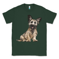 Sports Green Skye Terrier Dog Illustrations Classic Tee - LillyAllenDesigns