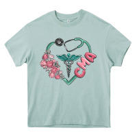 Arona cma  heart Heavy Core Tee - MaliasSmallBusiness