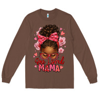 Chestnut one loved mama afro messy bun Long Sleeve Tee - texasbilliewilder