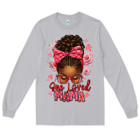 Moon Dust one loved mama afro messy bun Long Sleeve Tee - texasbilliewilder