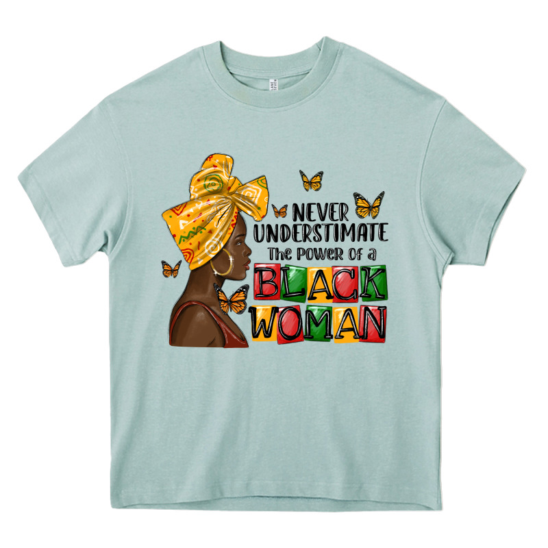 Never Understimate The Power Of A Black Woman Heavy Core Tee by MaliasSmallBusiness | Teevron