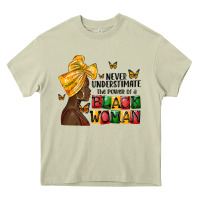 Mossy never understimate the power of a black woman Heavy Core Tee - MaliasSmallBusiness