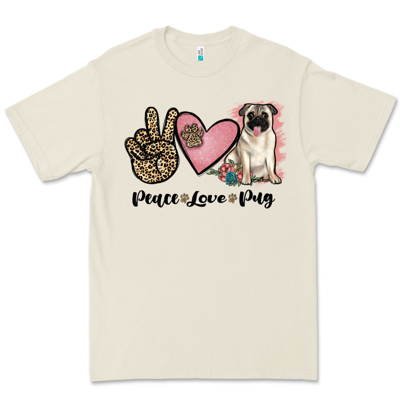 Peace Love Pug Premium Tee by JahusDesignShop | Teevron