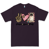 Plum peace love pug Premium Tee - JahusDesignShop