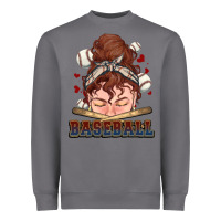 Storm Messy bun Baseball Heavyweight Sweatshirt - HowdyJamesFarm