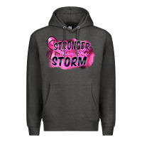 Charcoal Heather Stronger than the storm Premium Hoodie - FaDigitalArtStudio