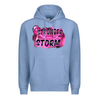Colony Blue Stronger than the storm Premium Hoodie - FaDigitalArtStudio