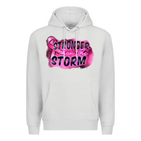 Dove Grey Stronger than the storm Premium Hoodie - FaDigitalArtStudio