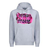 Heather Grey Stronger than the storm Premium Hoodie - FaDigitalArtStudio
