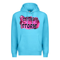 Ocean Blue Stronger than the storm Premium Hoodie - FaDigitalArtStudio