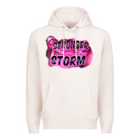 Pale Pink Stronger than the storm Premium Hoodie - FaDigitalArtStudio