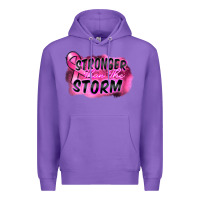 Purple Stronger than the storm Premium Hoodie - FaDigitalArtStudio