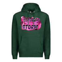 Sports Green Stronger than the storm Premium Hoodie - FaDigitalArtStudio
