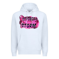 White Stronger than the storm Premium Hoodie - FaDigitalArtStudio