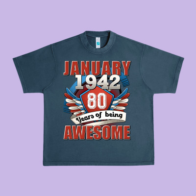 January 1942 80 Years Of Being Awesome Urban Heavy Tee Designed By Jasminsmagicworld