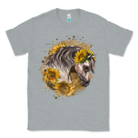 Heather Grey arabian horse with sunflowers Classic Tee - LillyAllenDesigns