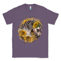 Lavender arabian horse with sunflowers Classic Tee - LillyAllenDesigns