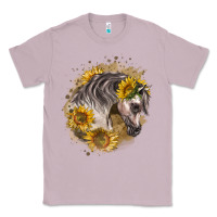 Lilac arabian horse with sunflowers Classic Tee - LillyAllenDesigns