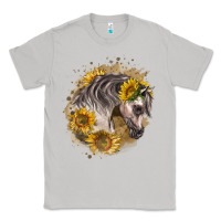 Moon Dust arabian horse with sunflowers Classic Tee - LillyAllenDesigns