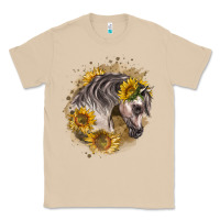 Mushroom arabian horse with sunflowers Classic Tee - LillyAllenDesigns