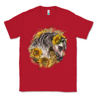 Red arabian horse with sunflowers Classic Tee - LillyAllenDesigns