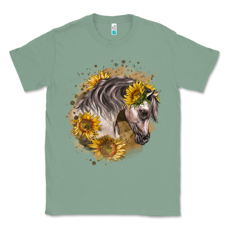 Arabian Horse With Sunflowers Classic Tee by LillyAllenDesigns | Teevron