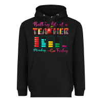 Black battery life of a teacher Heavyweight Hoodie - BundleAndBundleShop