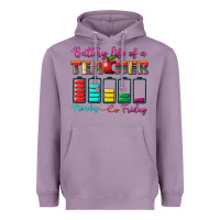 Lavender battery life of a teacher Heavyweight Hoodie - BundleAndBundleShop