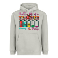 Moon Dust battery life of a teacher Heavyweight Hoodie - BundleAndBundleShop