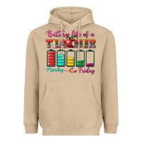 Mushroom battery life of a teacher Heavyweight Hoodie - BundleAndBundleShop