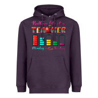 Plum battery life of a teacher Heavyweight Hoodie - BundleAndBundleShop