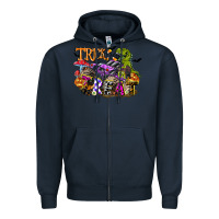 Navy trick rawr treat Zipper Hoodie - FaDigitalArtStudio